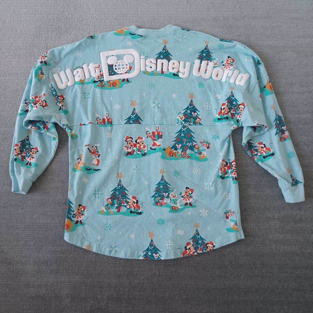 Disney 2023 Disneyland Christmas Holiday Mickey Mouse Spirit Jersey Small Blue